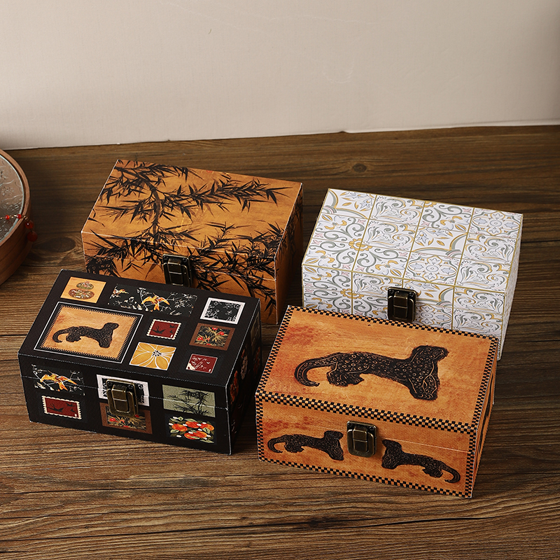 中古风首饰盒桌面带盖收纳盒