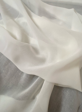 白色里衬雪纺乔其纱布料柔软垂顺汉服古装连衣裙服装面料diy手工