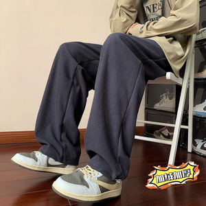 欧绵绒秋冬加绒抽绳拖地裤潮牌宽松大码长裤A432-K833-P35加绒40，男装卫衣，电商A456（原C415）