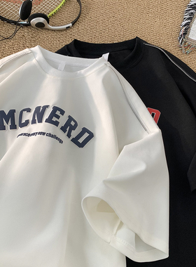 现280克夏季发泡T恤男宽松潮流拉链设计短袖冰丝A456-T910-P35b