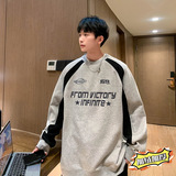 直播重磅美式复古插肩袖拼接加绒卫衣外套A432-WY98-P50加绒P60，女装短外套，电商A456（原C415）