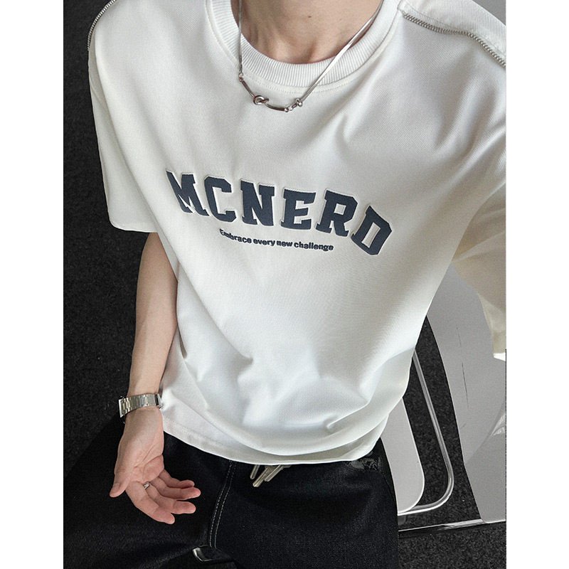 现货A456-T910-P35控58冰丝夏季发泡T恤男宽松拉链设计短袖g，男装T恤，电商A456（原C415）