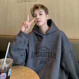 现货400克重磅港风宽松大码板型麂皮绒连帽烧花卫衣JP58-P55特，男装卫衣，电商A456（原C415）