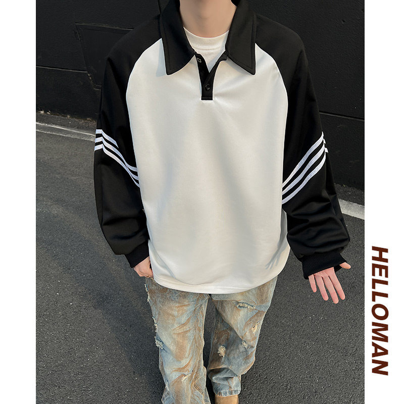 现货华棉净版二开拼接插肩袖圆领宽松大码卫衣A456-WY02-P35,男装卫衣,电商A456（原C415）