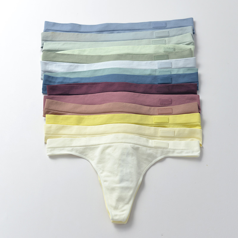 丁字裤.上新女低腰薄边无缝运动内裤瑜伽T裤锦纶棉裆舒适T-back