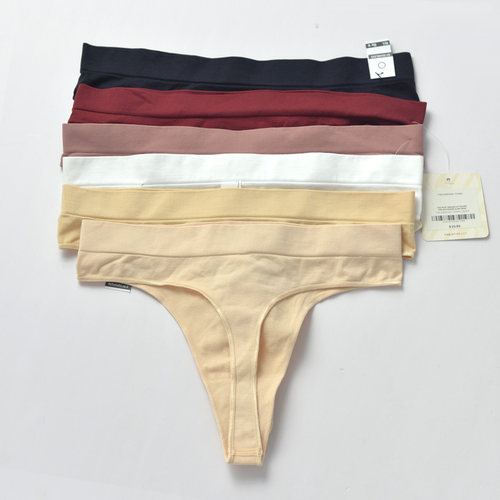 高品质运动内裤丁字裤舞蹈健身性感T裤弹力T-BACK欧美肤黑纯白色