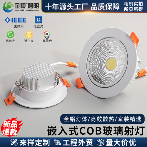 金视led嵌入式射灯无主灯