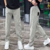 款 潮流百搭新款 宽松直筒裤 休闲卫裤 舒适散口斜纹长裤 夏季 时尚 男士