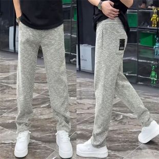 款 潮流百搭新款 宽松直筒裤 休闲卫裤 舒适散口斜纹长裤 夏季 时尚 男士