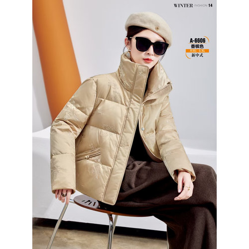 【翻新定制九成品羽绒服】女短款