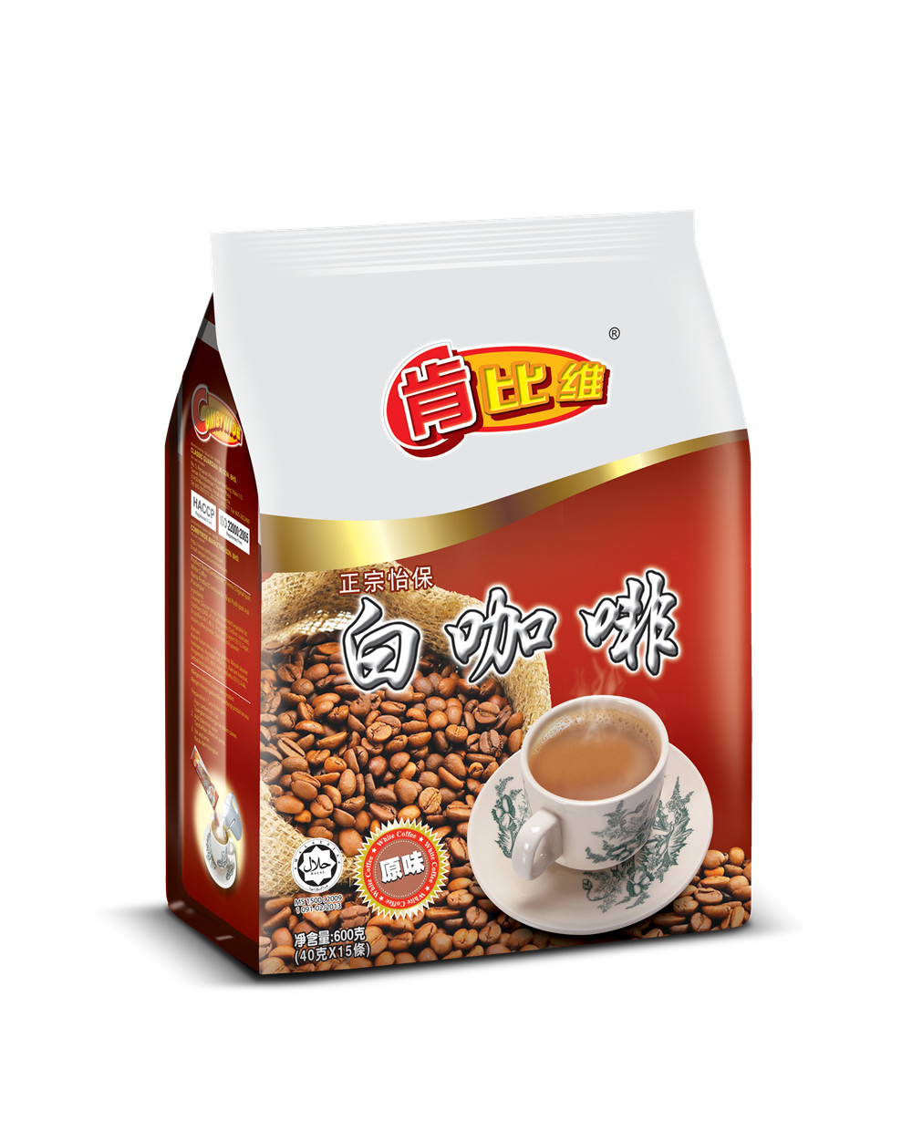 马来西亚速溶咖啡肯比维原可比白咖啡 原味 600g 包邮