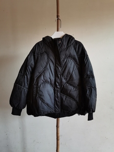 2025冬季黑色韩版休闲羽绒服