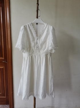 2024  221L3137夏季韩系列白色优雅连衣裙