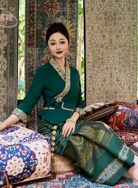 傣族服装女装西双版纳新款春秋季演出服工作服泼水节传统节日套装