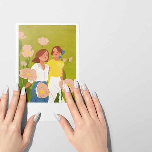 gykp220你好欢迎好朋友高级感森系唯美小清晰空白迷你小卡片定制