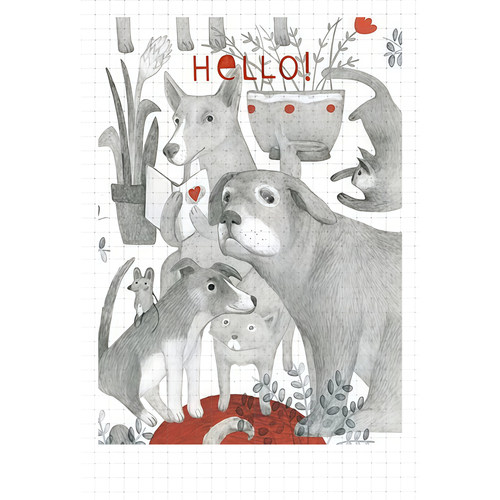 gykp37你好欢迎好朋友高级感森系唯美小清晰空白迷你小卡片定制