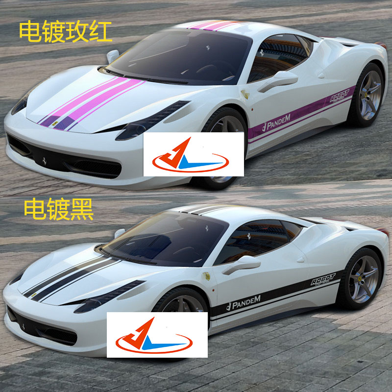 法拉利italia458车贴纸拉花电镀贴膜装饰f360/629/430跑车贴纸911