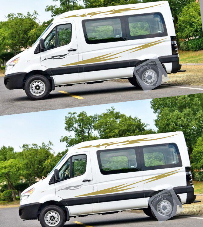 江淮星锐商务车彩条车贴 房车拉花车身贴纸 汽车改装个性装饰贴纸