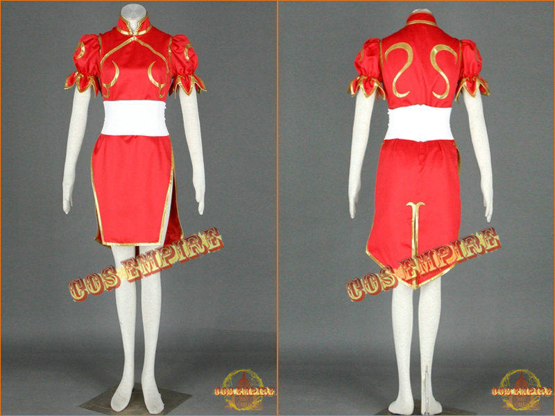 街头霸王拳皇春丽游戏cosplay服红色旗袍性感日本可定制包邮cos服