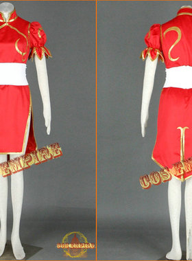 街头霸王拳皇春丽游戏cosplay服红色旗袍性感日本可定制包邮cos服