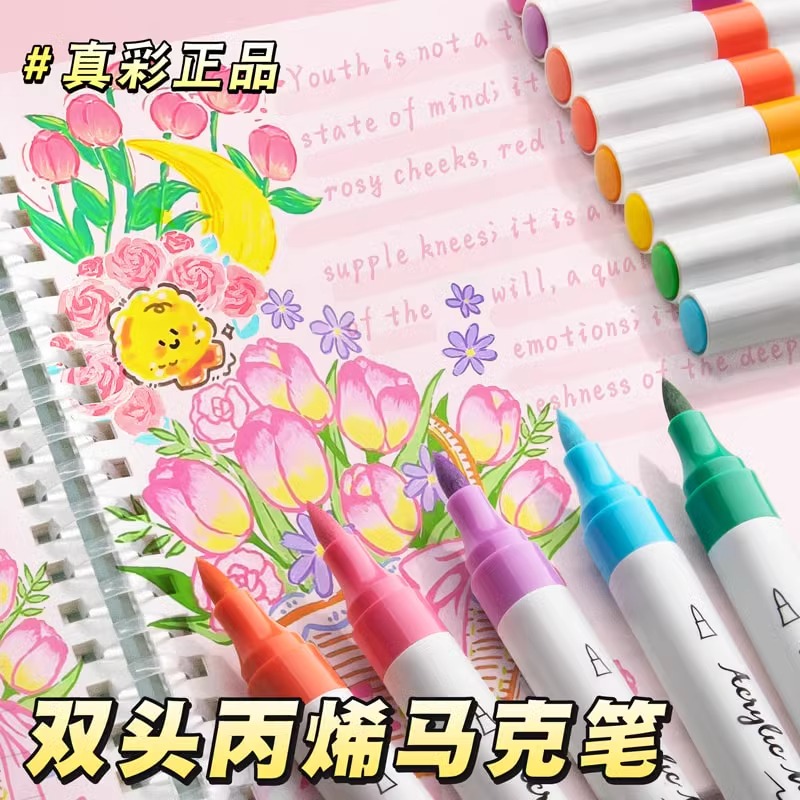 掌握丙烯双头马克笔可叠色