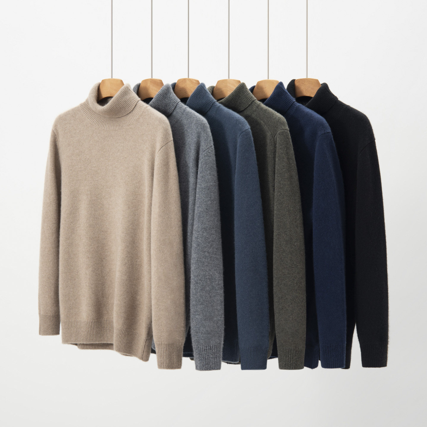 100%山羊绒衫加厚男士套头纯色打底毛衣青年百搭宽松针织衫冬男装