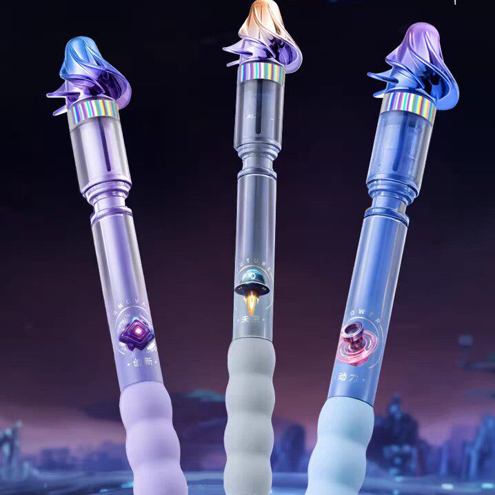 可以玩游戏的笔旋风笔转转笔ST头按动中性笔刷题笔解压黑科技笔