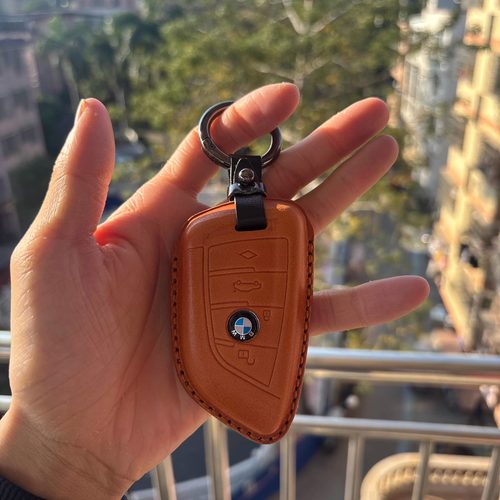 适用宝马530钥匙套3系x5五系x3三系325li壳525刀锋七系真x1皮扣i3