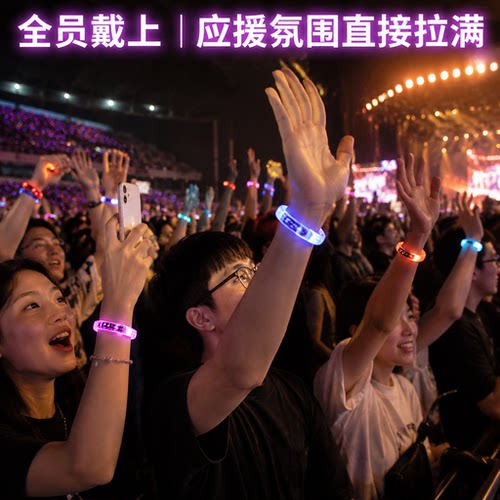 演唱会应援LED荧光手环LOGO定制