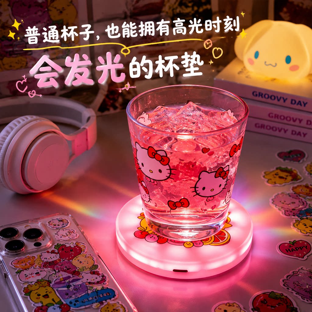 LED发光杯垫杯托桌面装饰图片