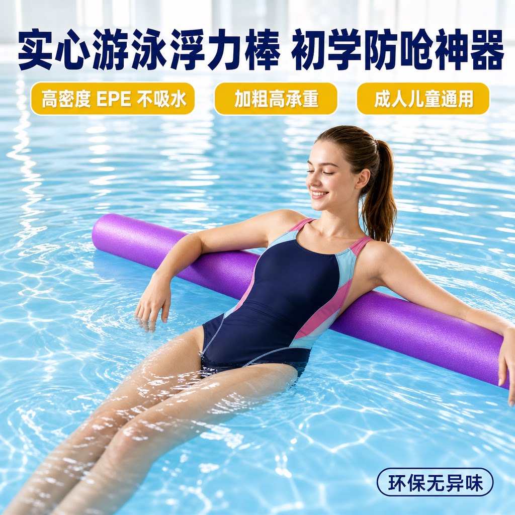 EPE环保泡沫浮力棒 成人儿童通用 初学者游泳漂浮海绵棒辅助器材
