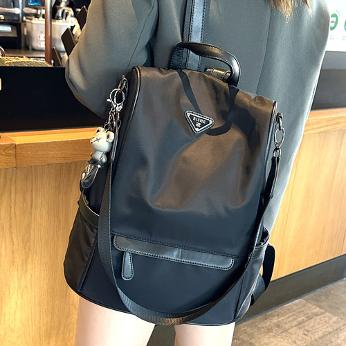 防盗双肩包女牛津布防水电脑背包