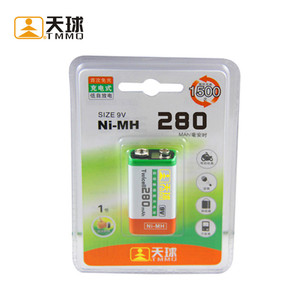 包邮天球高容量镍氢充电9V麦克风照相机玩具万用表无线话筒方电池