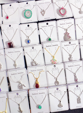 日韩国保色气质微镶锆石项链