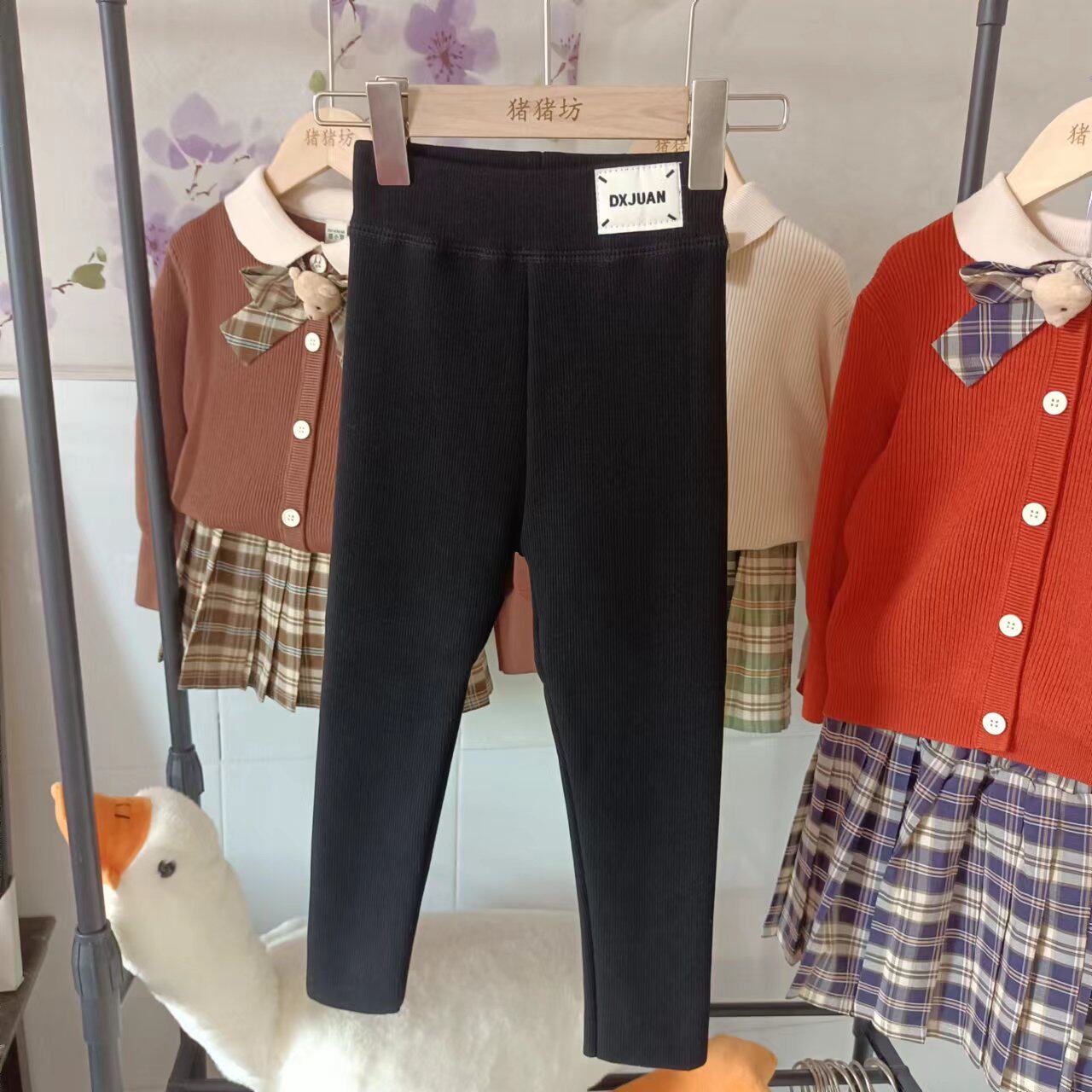 长裤打底裤保暖女童加绒裤百搭
