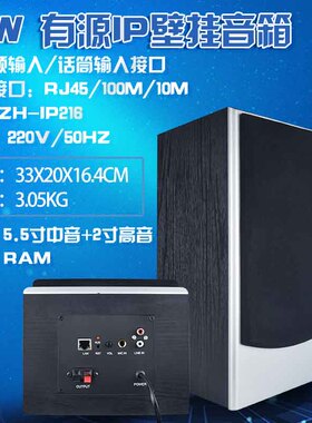 flykace IP有源音箱校园广播网络音箱系统有源壁挂IP有源监听音箱