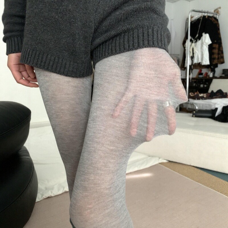 羊绒+天丝~半透裤袜就是秋冬搭配的神吧！平纹上腿质感简直无敌！