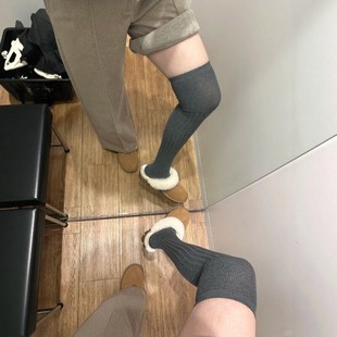 不会往下滑哦 暖暖过冬 人一定是天才 穿 把小腿袜过膝袜当秋裤