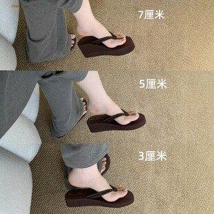 3种高度拖鞋~上脚~美貌与舒适共存~可调节人字拖女夏厚底夹脚凉拖