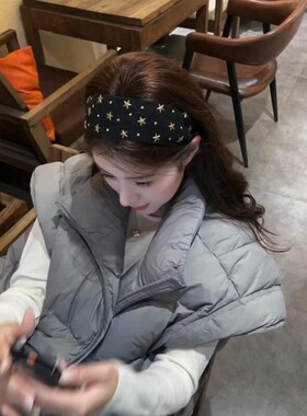 谁懂这个星星发箍的含金量！复古辣妹百搭高颅顶宽发箍发饰~好美~