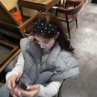 谁懂这个星星发箍的含金量！复古辣妹百搭高颅顶宽发箍发饰~好美~