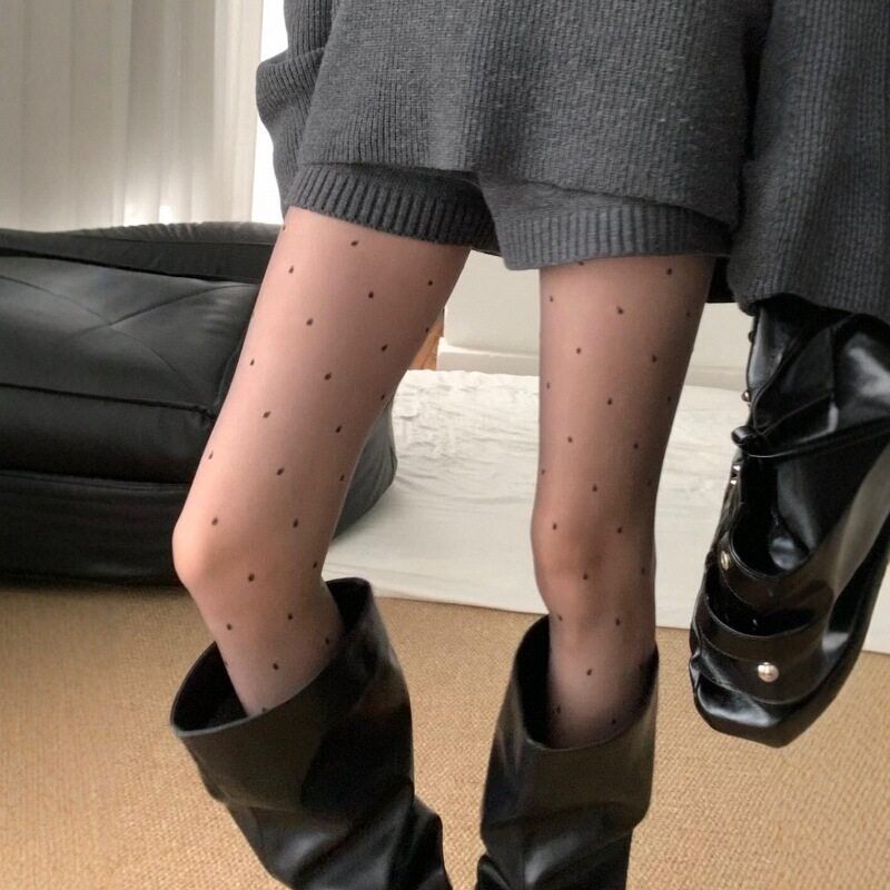0d波点灰丝+长靴还是太超前了！质感超好的！防勾丝性感隐形丝袜~