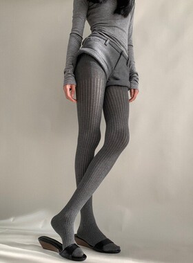 秋冬灰色出奇迹~好高级的竖纹连裤袜！上身巨巨显瘦~显腿细还保暖