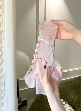 春日序曲~浪漫氛围感花花内内~法式古典刺绣蕾丝内裤女轻奢三角裤