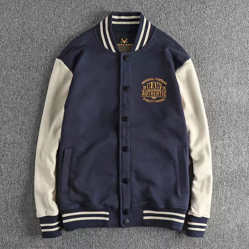 春秋季男士美式棒球服夹克重磅休闲百搭宽松字母刺绣时尚长袖外套