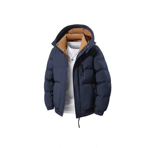 8XL面包-休闲男肥佬连帽加厚服冬季棉衣保暖L百搭加大