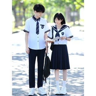 学院风JK海军领校服套装男女学生合唱团演出服初中小学毕业照班
