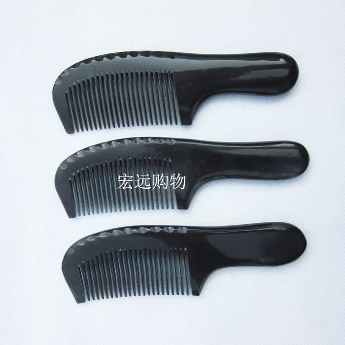 天然纯手工保健按摩梳防脱发直梳水牛角梳子大中号特价正品牛角梳