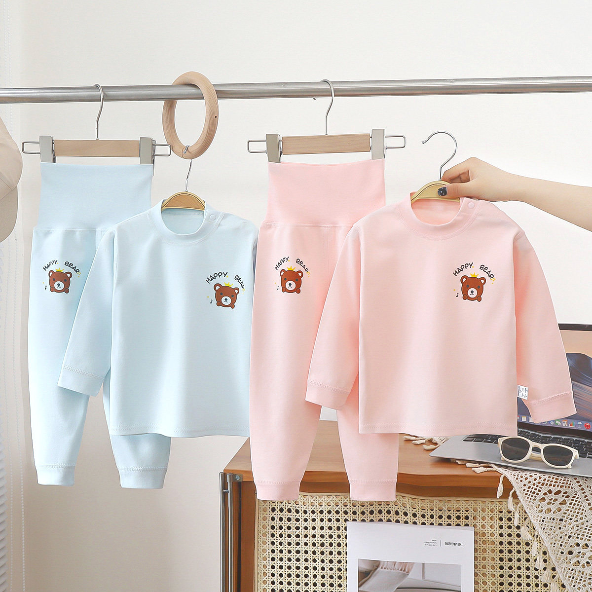 婴儿秋衣秋裤无骨套装宝宝高腰护肚裤男女儿童打底内衣裤套装春秋,童装/婴儿装/亲子装,内衣套装,淘宝优惠券,粉丝福利购,淘宝优惠卷