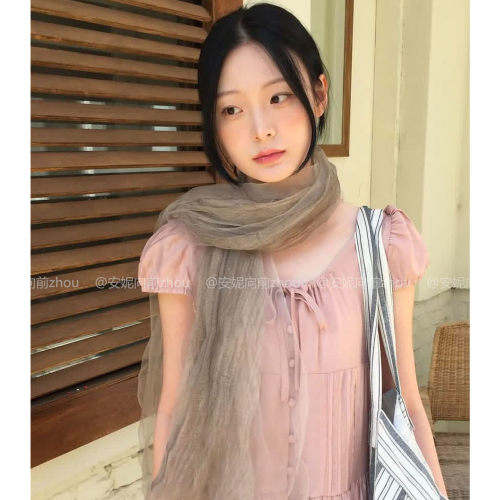 太美了！气质纱感真丝丝巾
